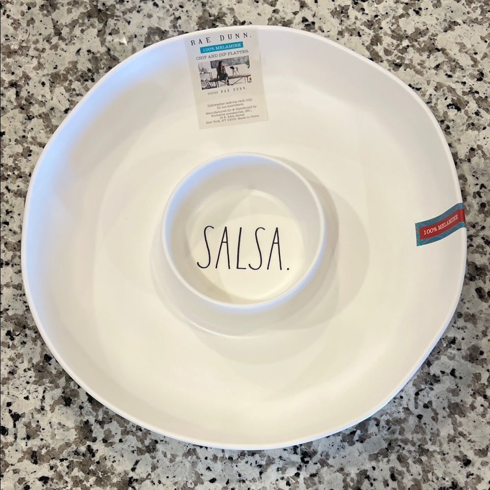 Rae Dunn Chips and Salsa Platter - NWT